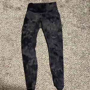 lululemon diamond dye tie dye wunder train leggings size 8